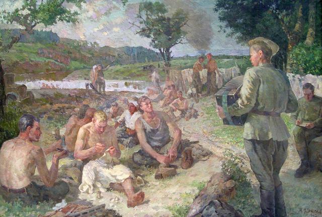 Кокель А.А. Отдых бойцов. 1946-1947 Кокель А.А. Отдых бойцов. 1946-1947